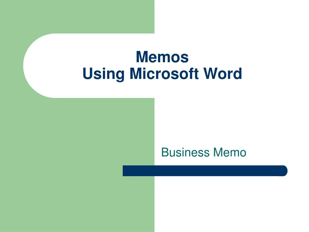 memos using microsoft word n.