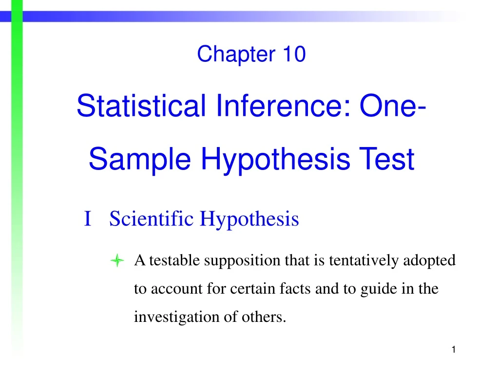 chapter 10 statistical inference one sample n.