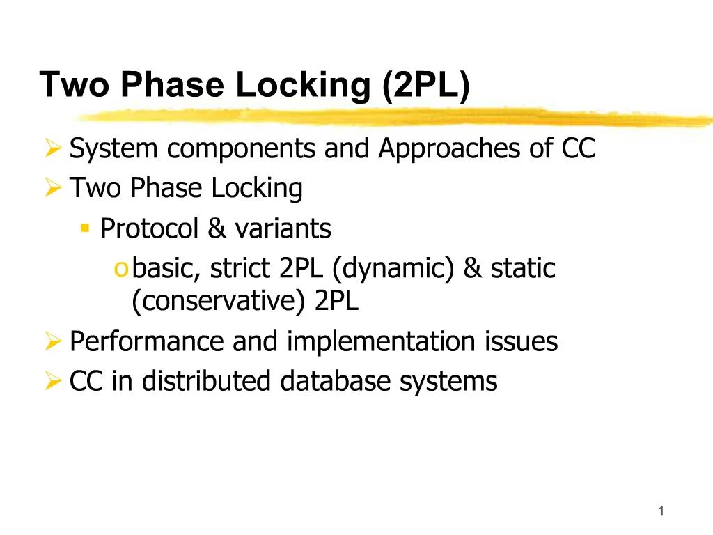 PPT - Two Phase Locking 2PL PowerPoint Presentation, Free Download - ID ...