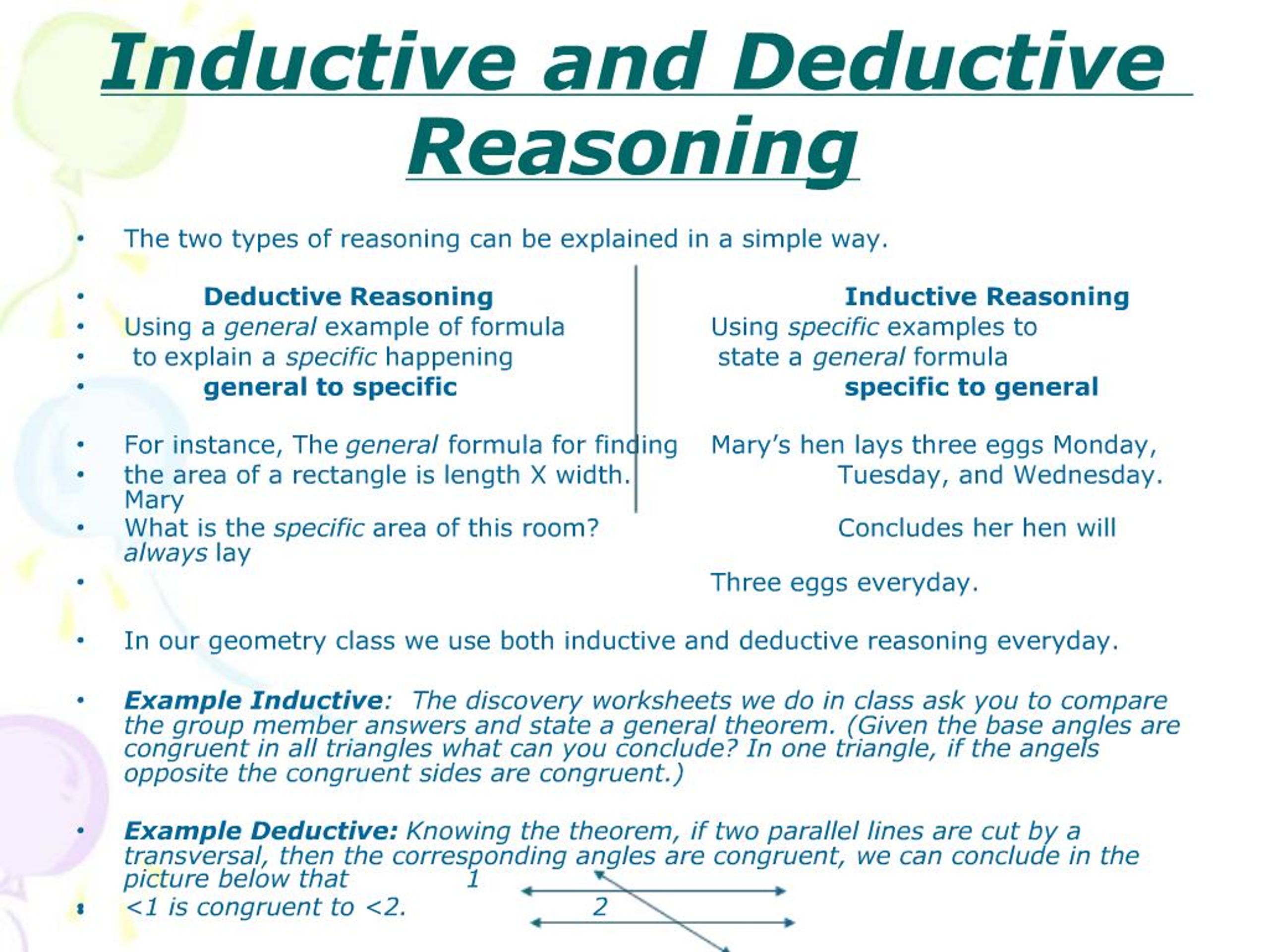 PPT - Logic PowerPoint Presentation, free download - ID:11 Throughout Inductive And Deductive Reasoning Worksheet
