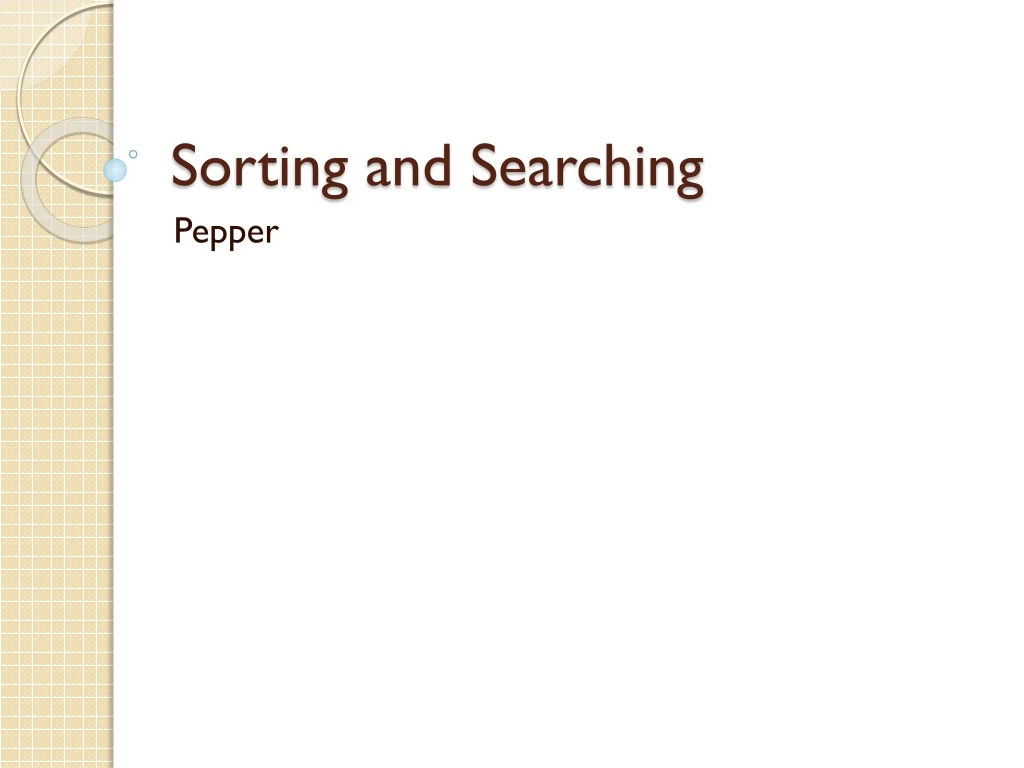 PPT - Sorting and Searching PowerPoint Presentation, free download - ID ...