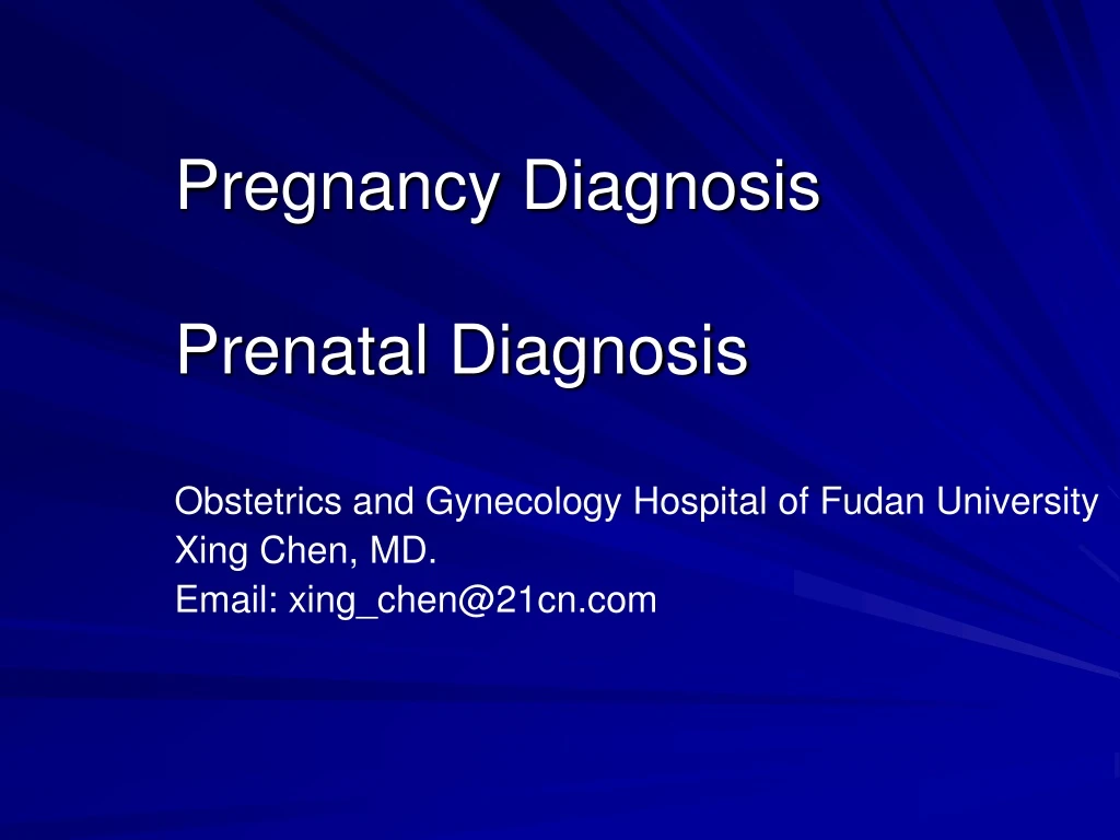 pregnancy diagnosis prenatal diagnosis n.