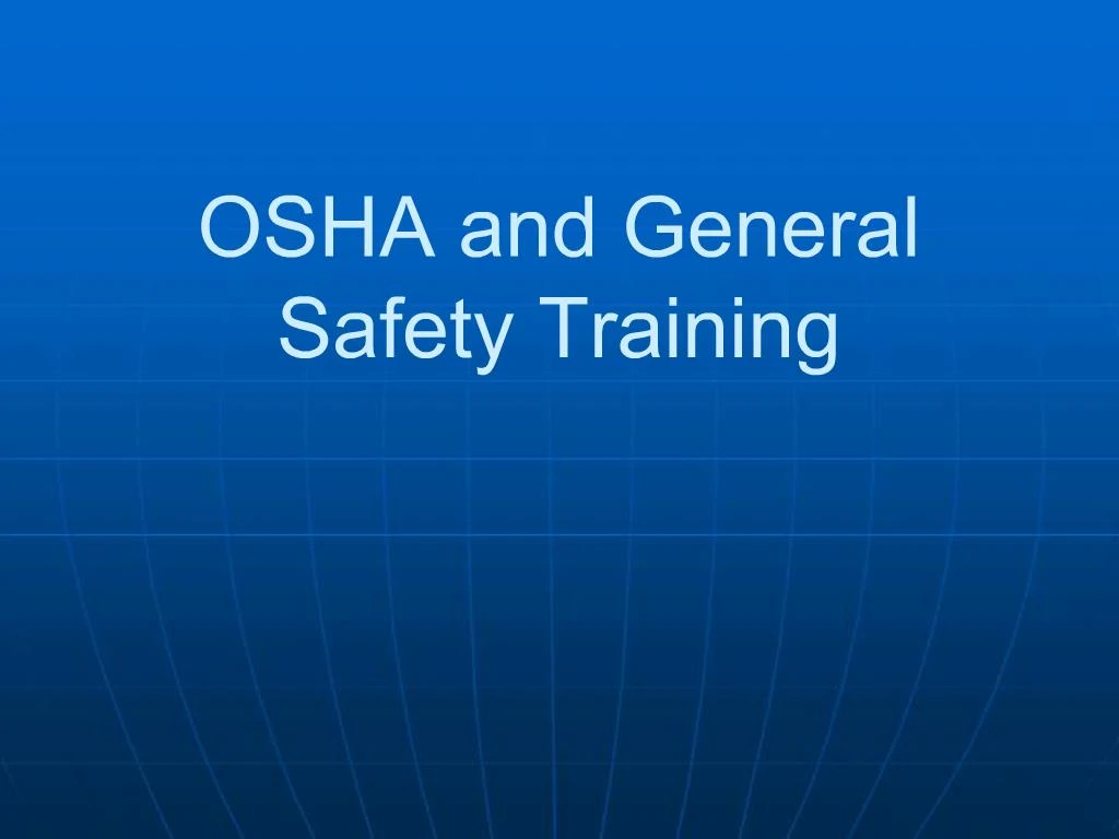 osha safety training powerpoint presentations