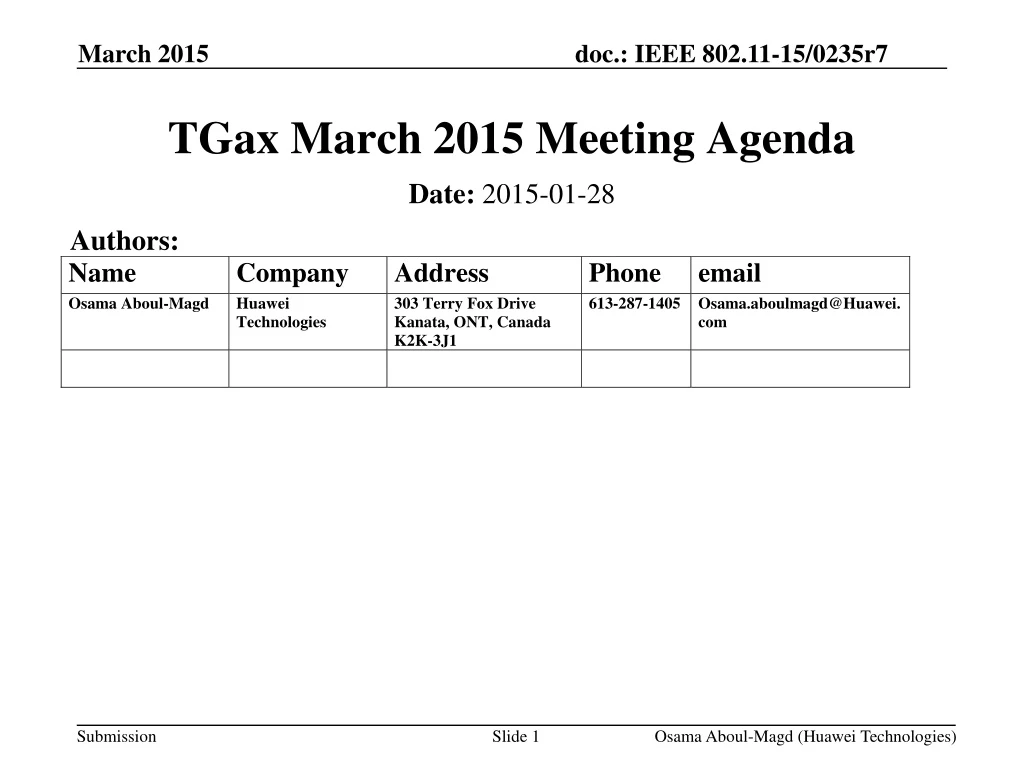 tgax march 2015 meeting agenda n.
