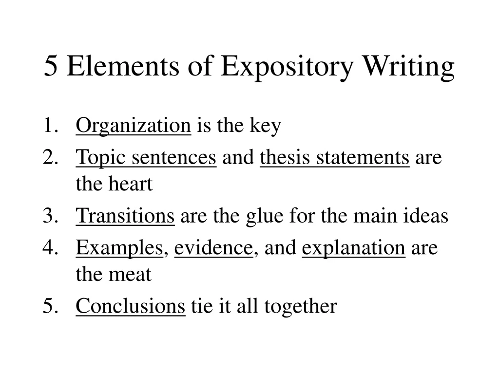 elements of an expository essay