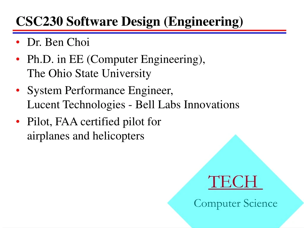 csc230 software design engineering n.