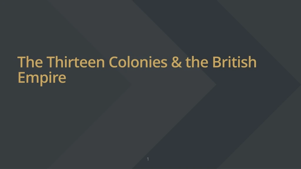 the thirteen colonies the british empire n.