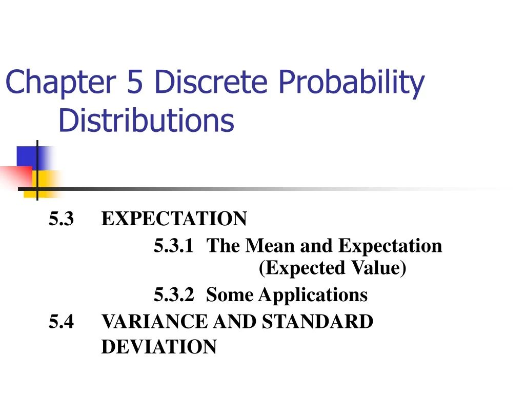 PPT - Chapter 5 Discrete Probability Distributions PowerPoint ...