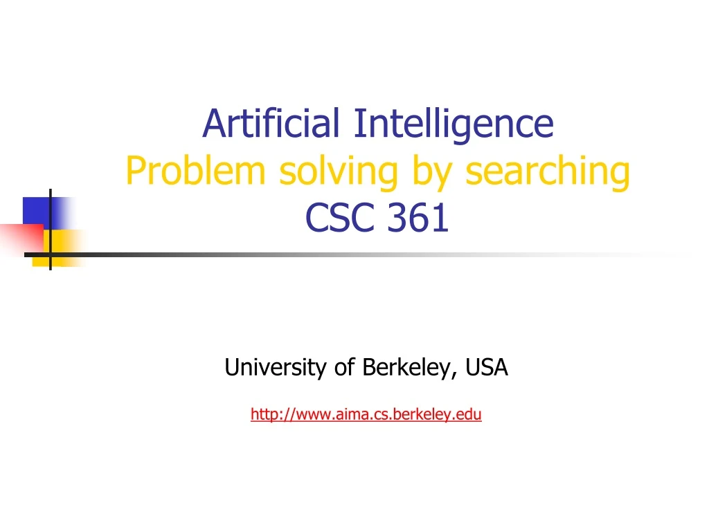 problem solving by searching in artificial intelligence ppt