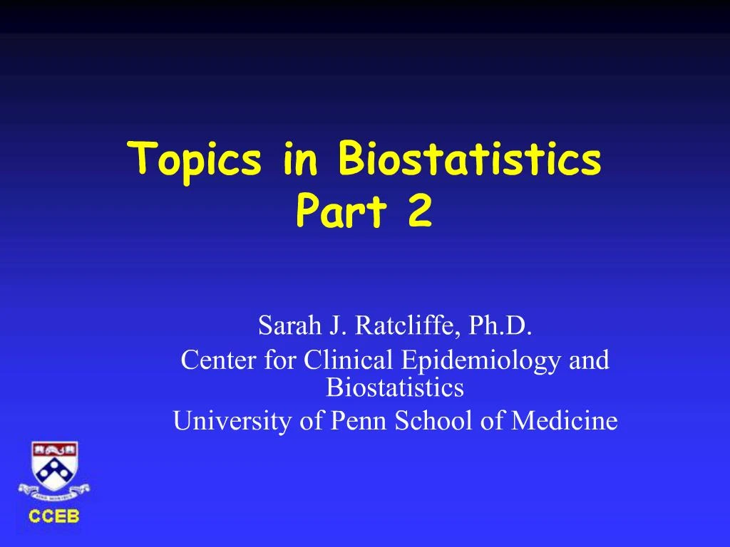 assignment topics in biostatistics