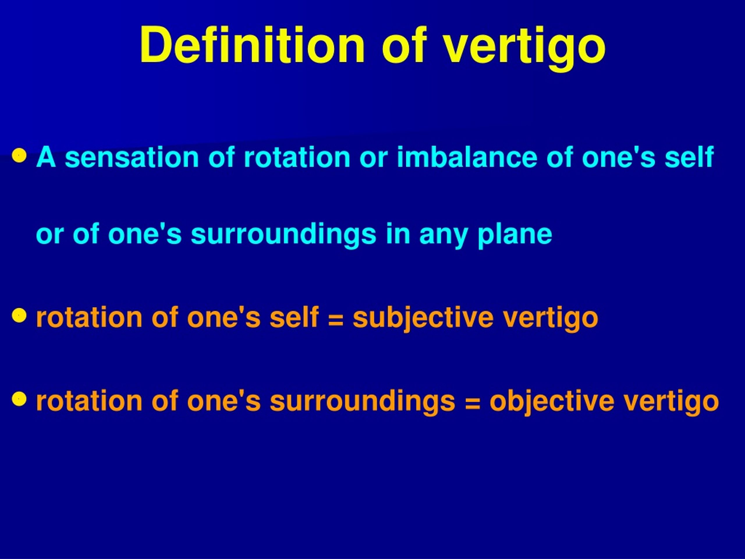 Vertigo meaning