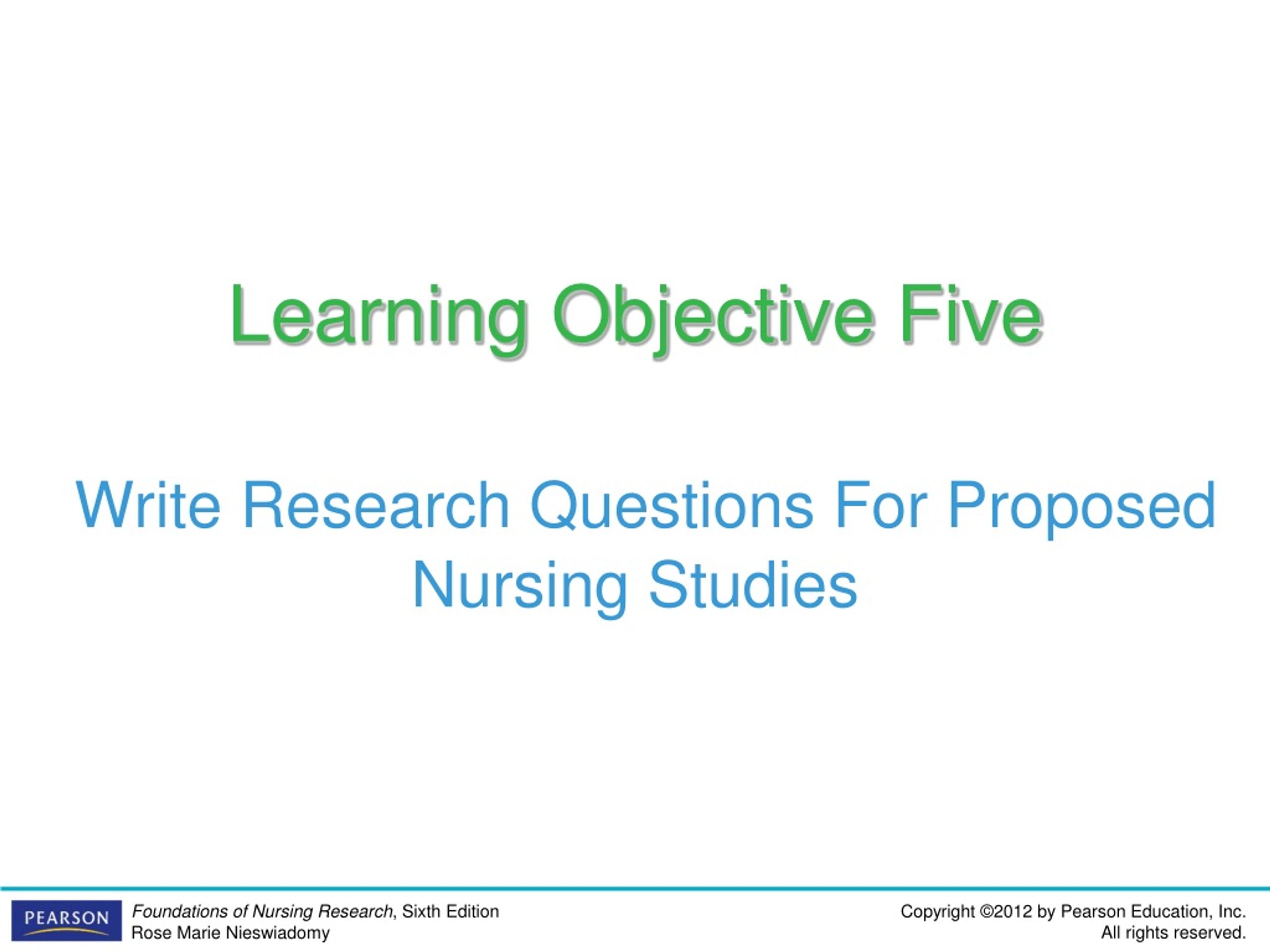 nursing research objective type questions