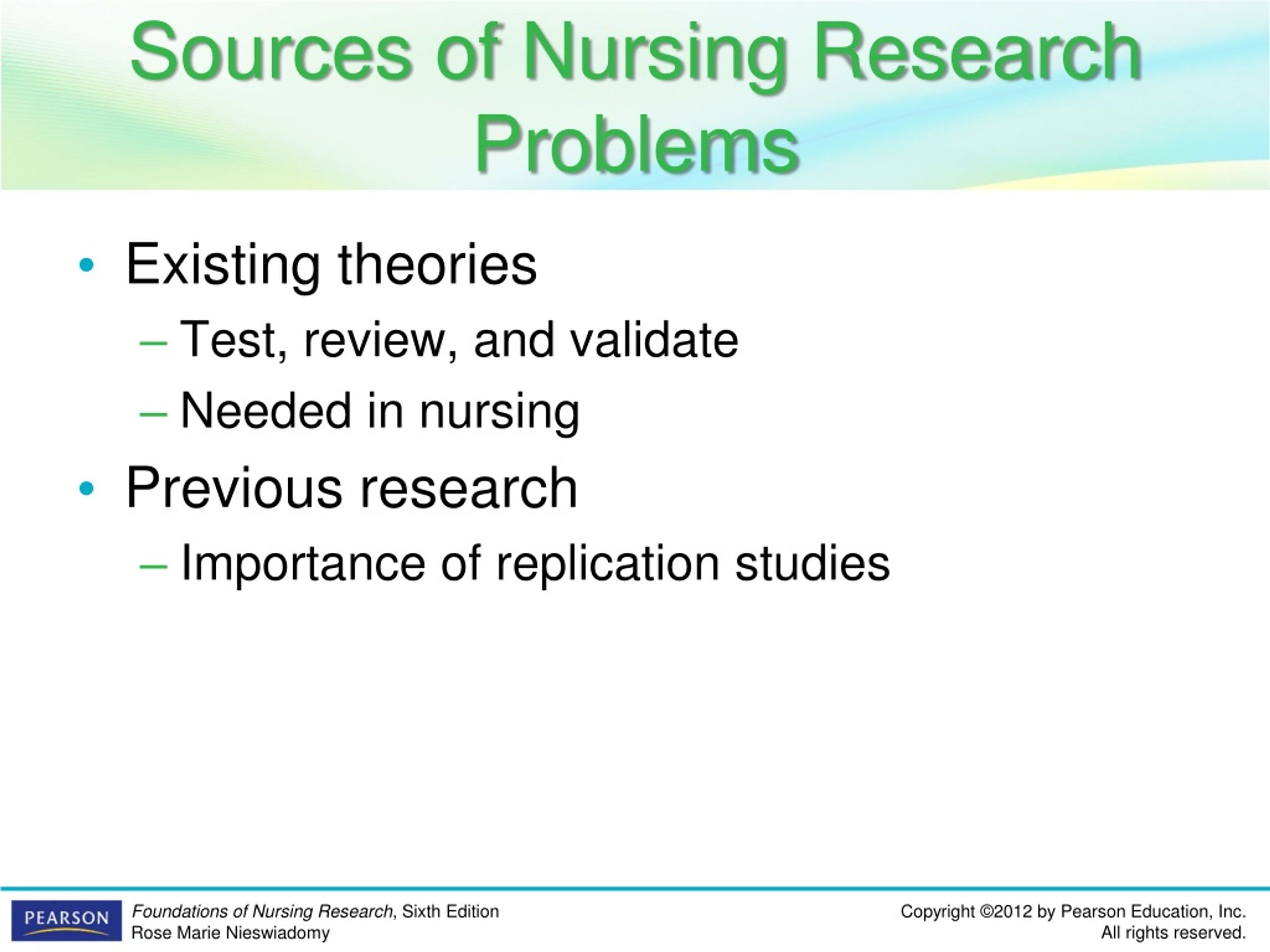 research problems in nursing