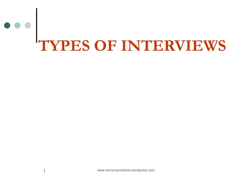 types of interviews n.