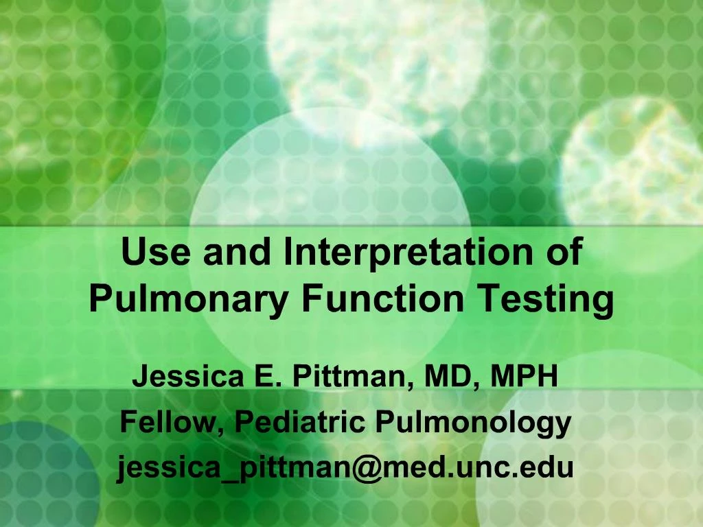 Ppt Use And Interpretation Of Pulmonary Function Testing Powerpoint Presentation Id435401 3662