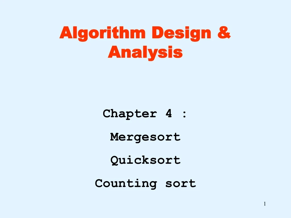 PPT - Algorithm Design & Analysis PowerPoint Presentation, Free ...