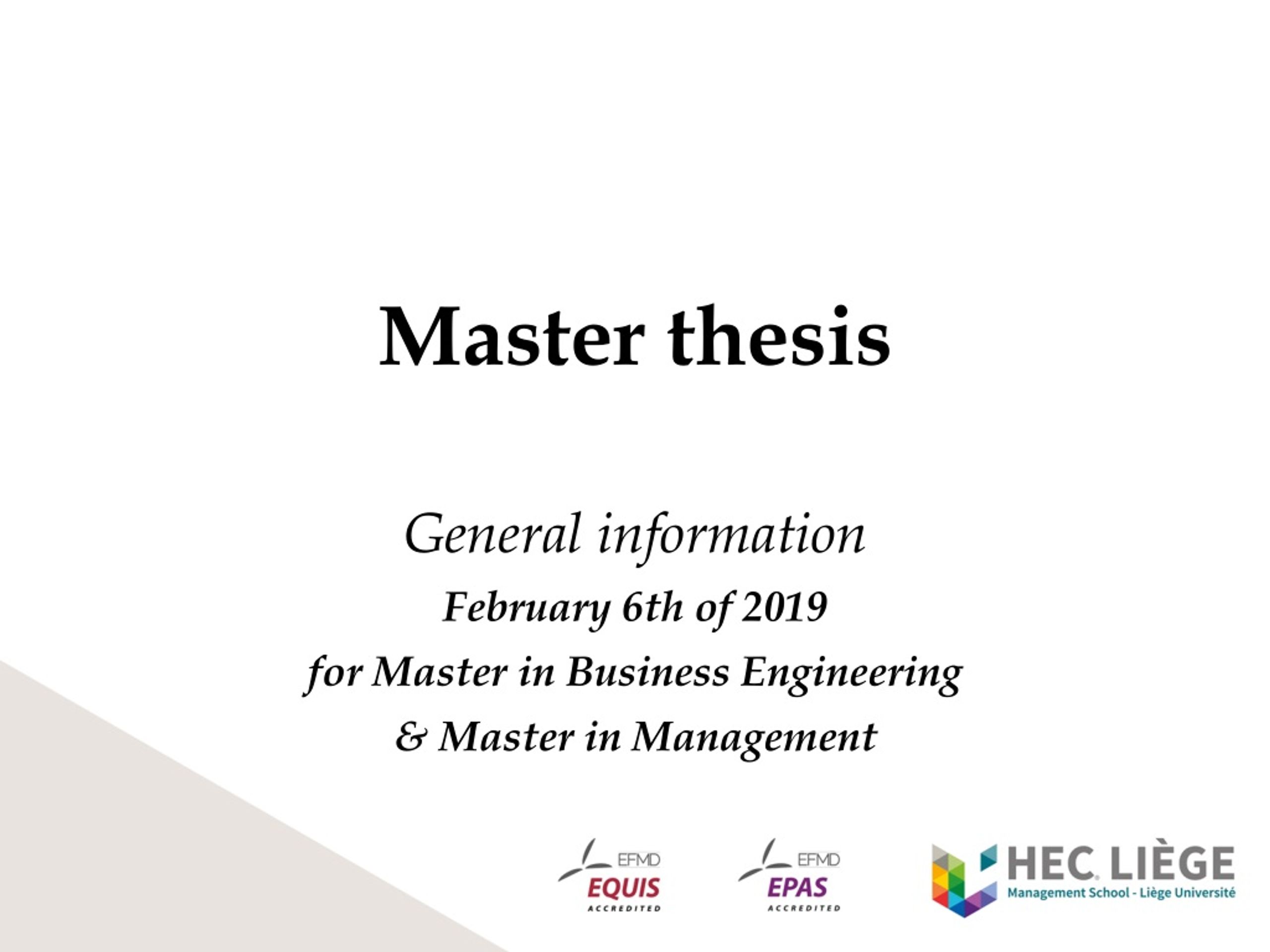 master thesis position