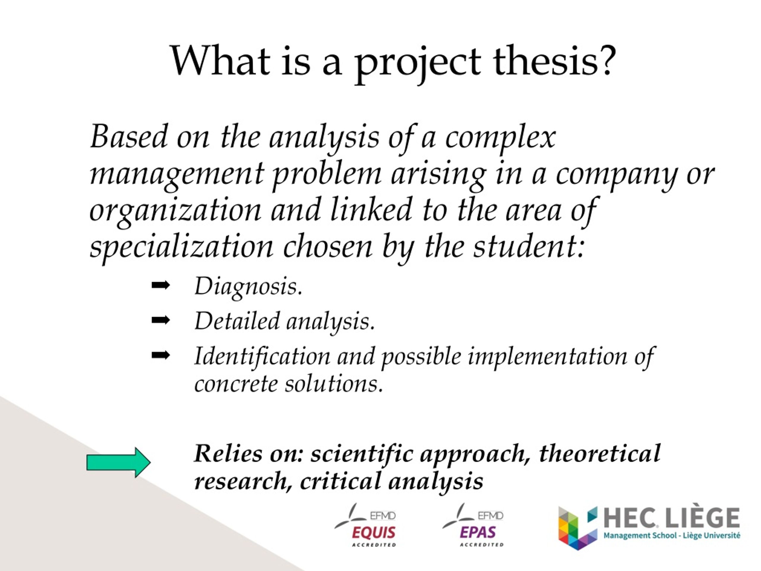 thesis and project management