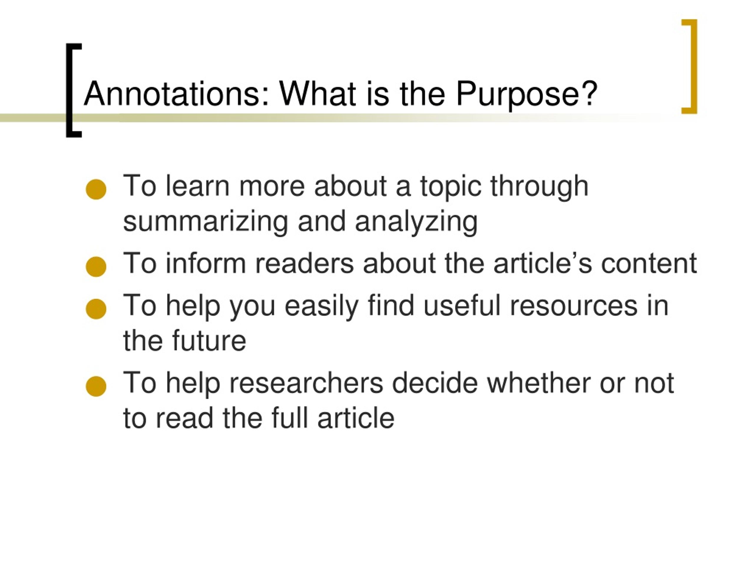 what is annotation assignment