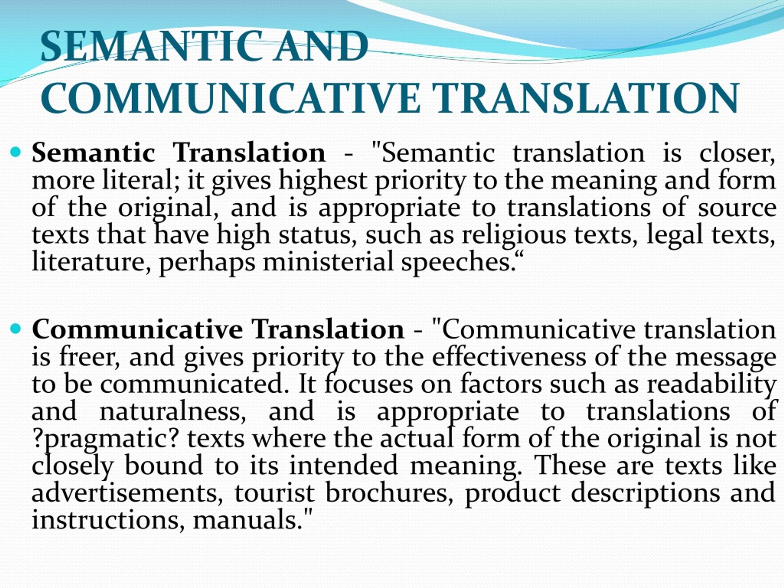 PPT APPROACHES TO TRANSLATION PowerPoint Presentation Free Download 