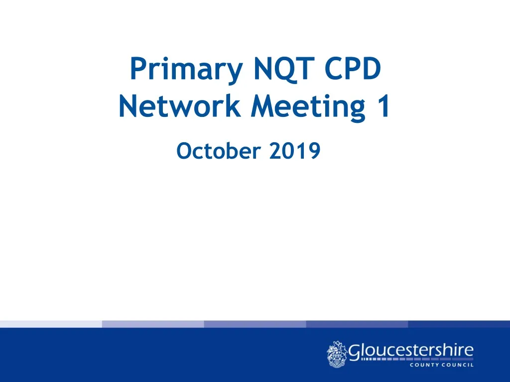 primary nqt cpd network meeting 1 n.