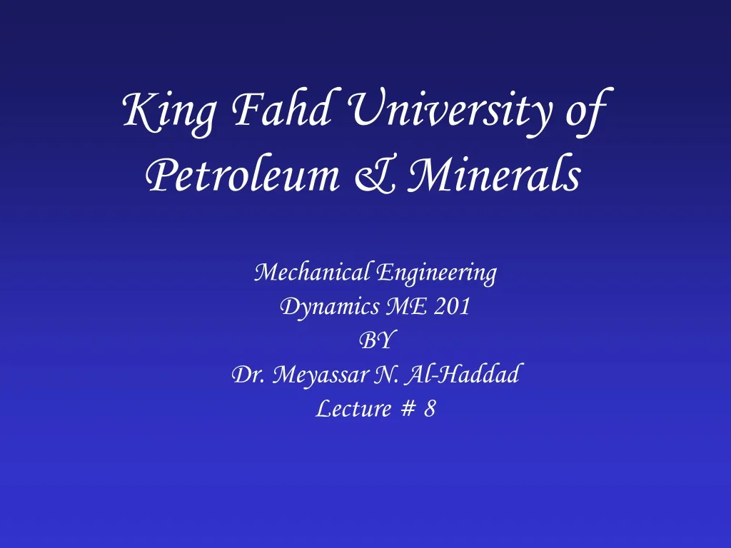 king fahd university of petroleum minerals n.