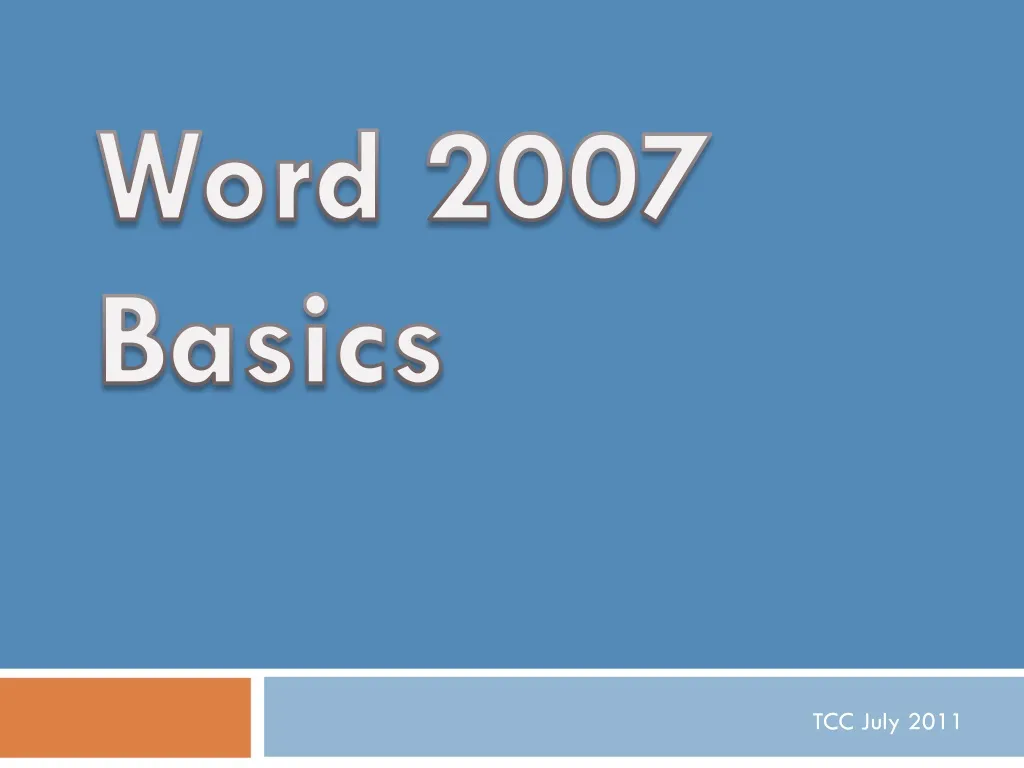 word 2007 basics n.