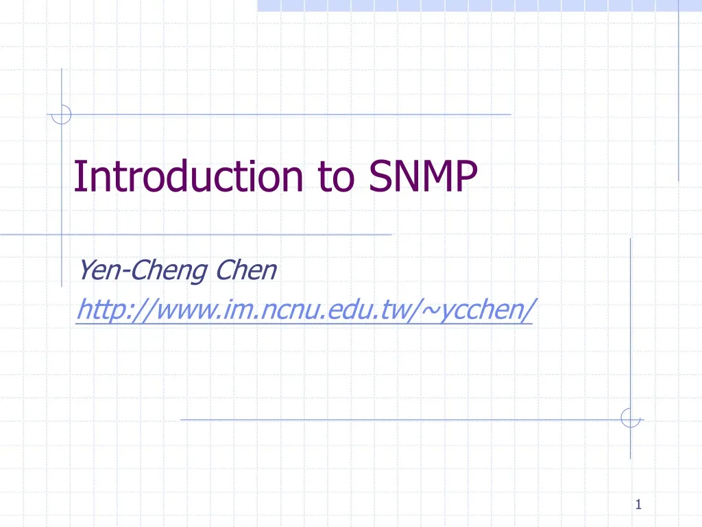 introduction to snmp n.