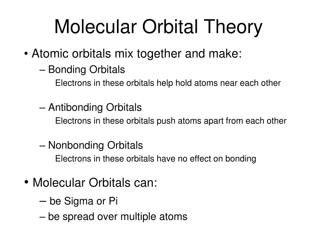 PPT - Molecular Orbital Theory PowerPoint Presentation, free download ...