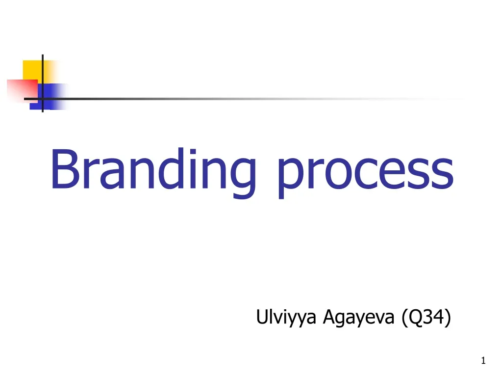 branding process n.