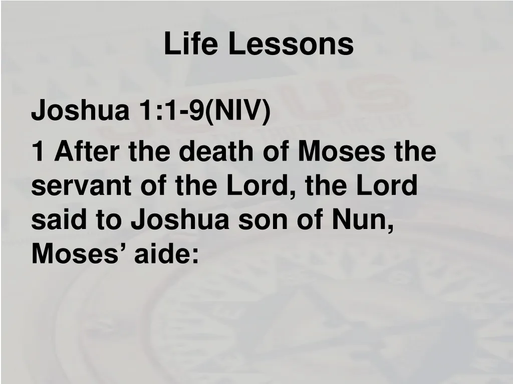 joshua 1 1 9 niv 1 after the death of moses n.