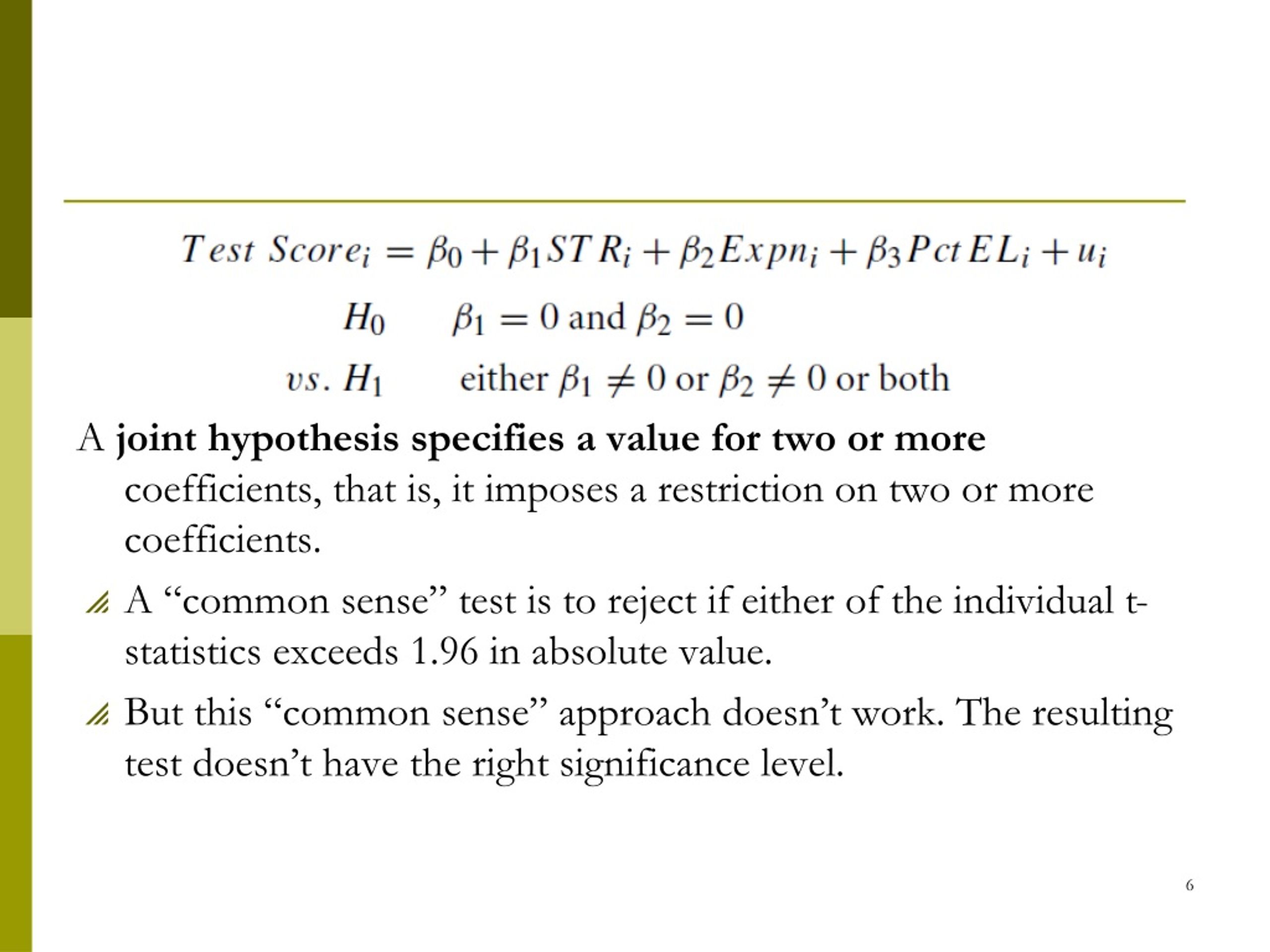 joint hypothesis testing