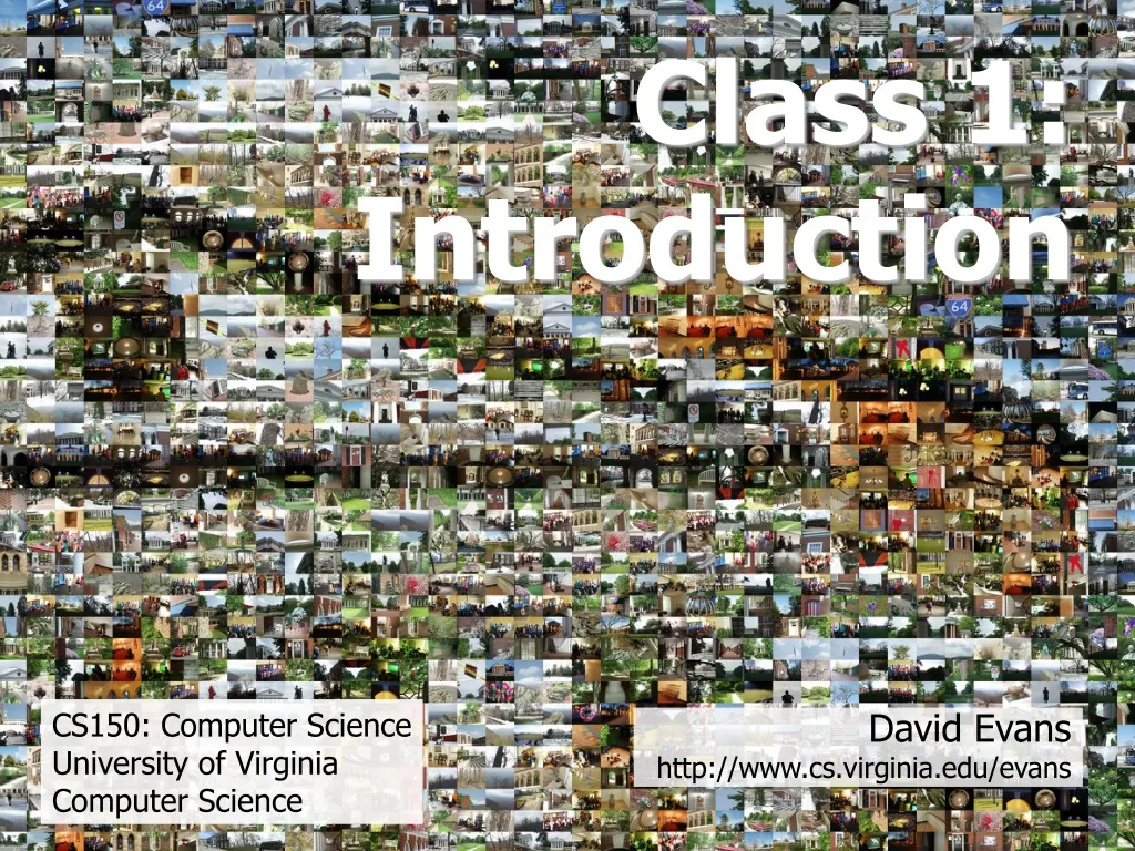 david evans http www cs virginia edu evans n.