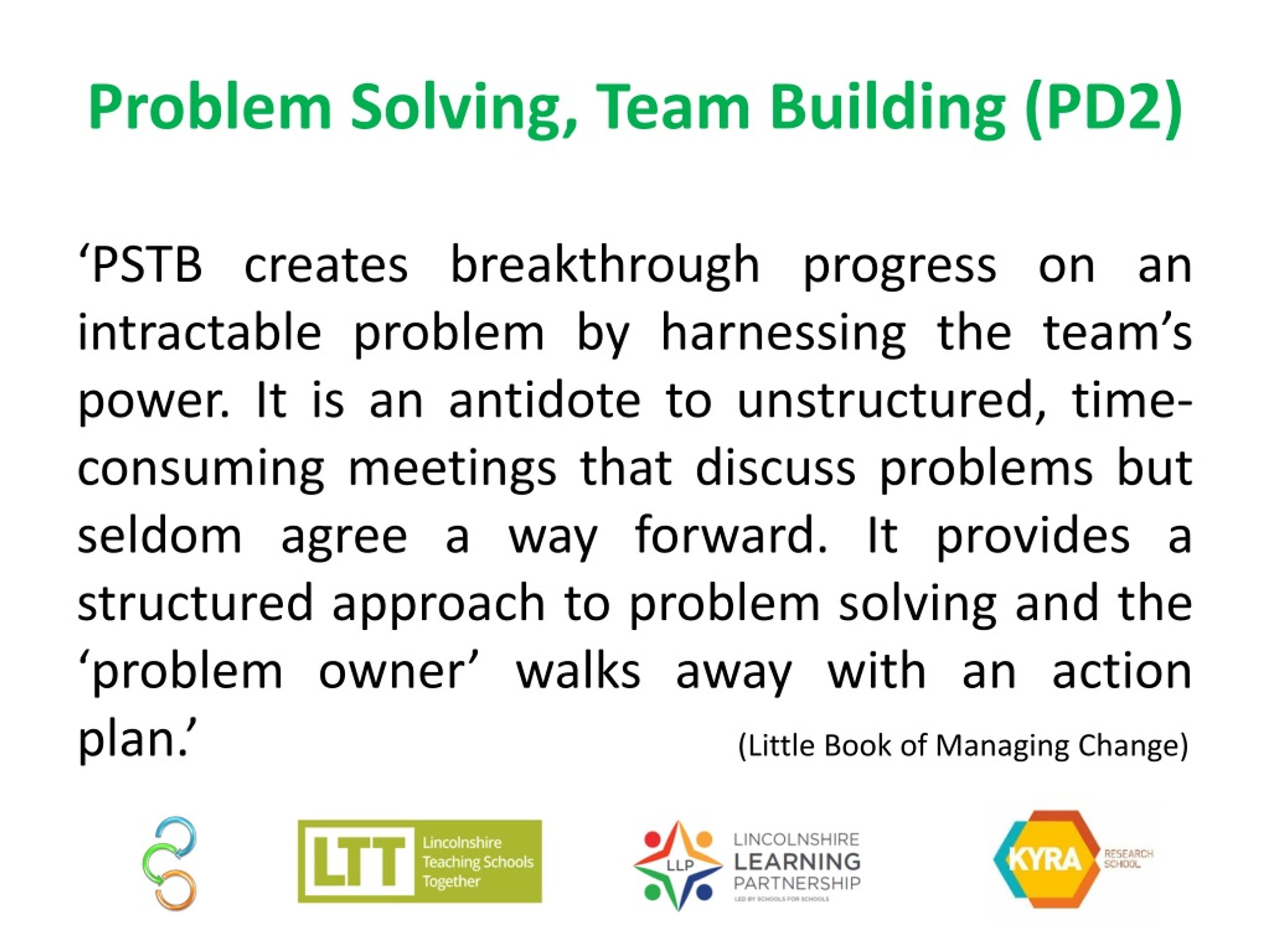 pstb problem solving team building