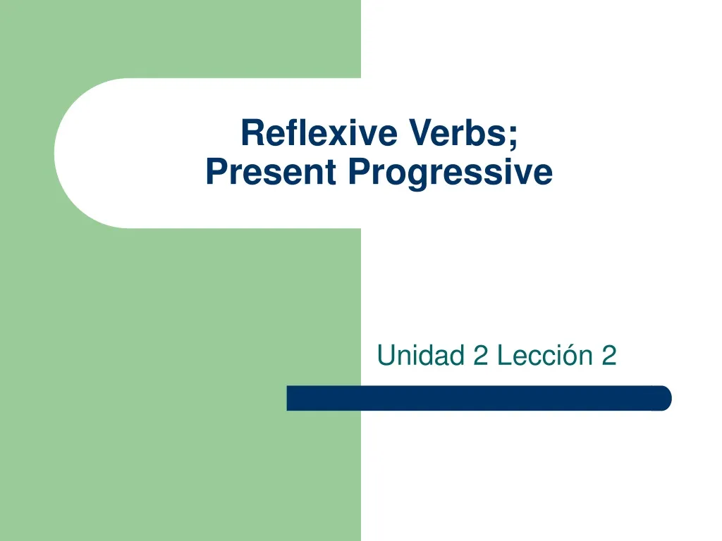 reflexive verbs present progressive n.