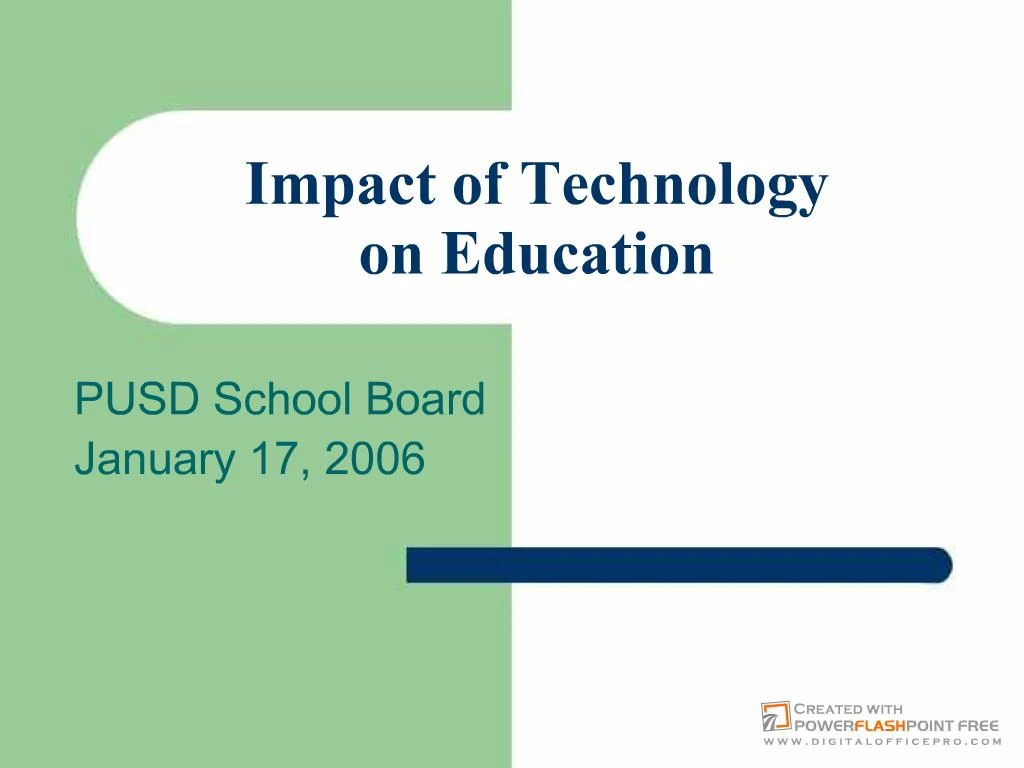 presentation on impact of technology on education