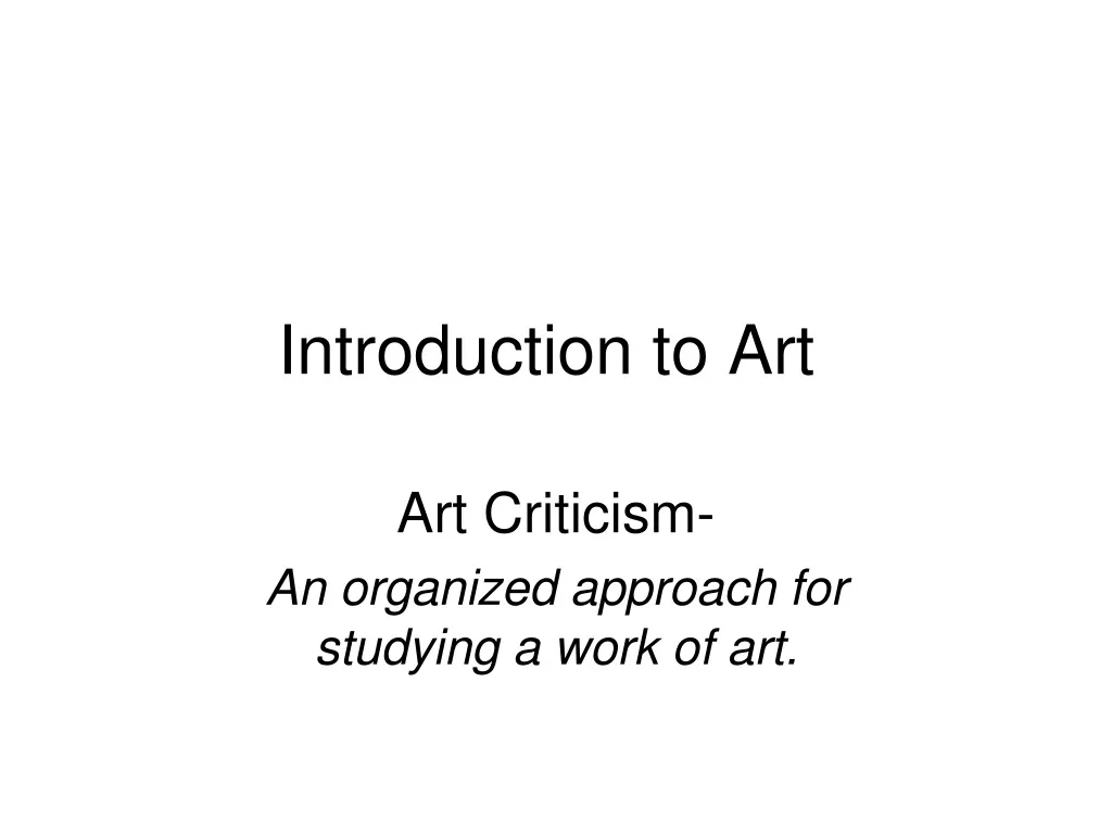 introduction to art n.