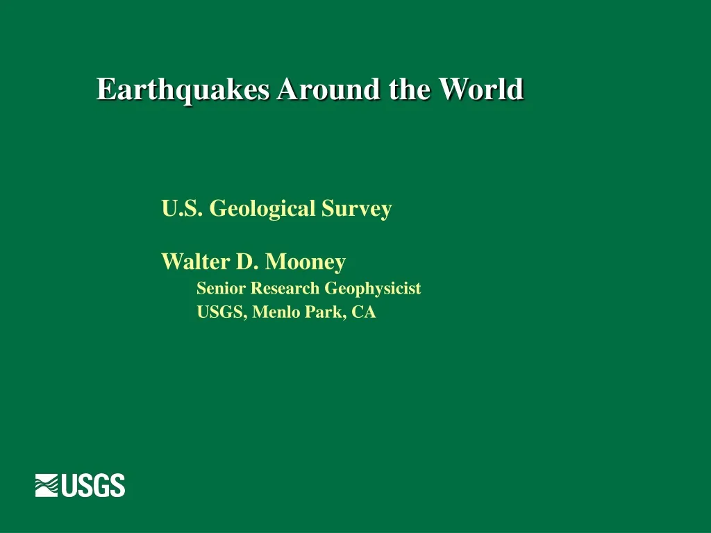 earthquakes around the world n.