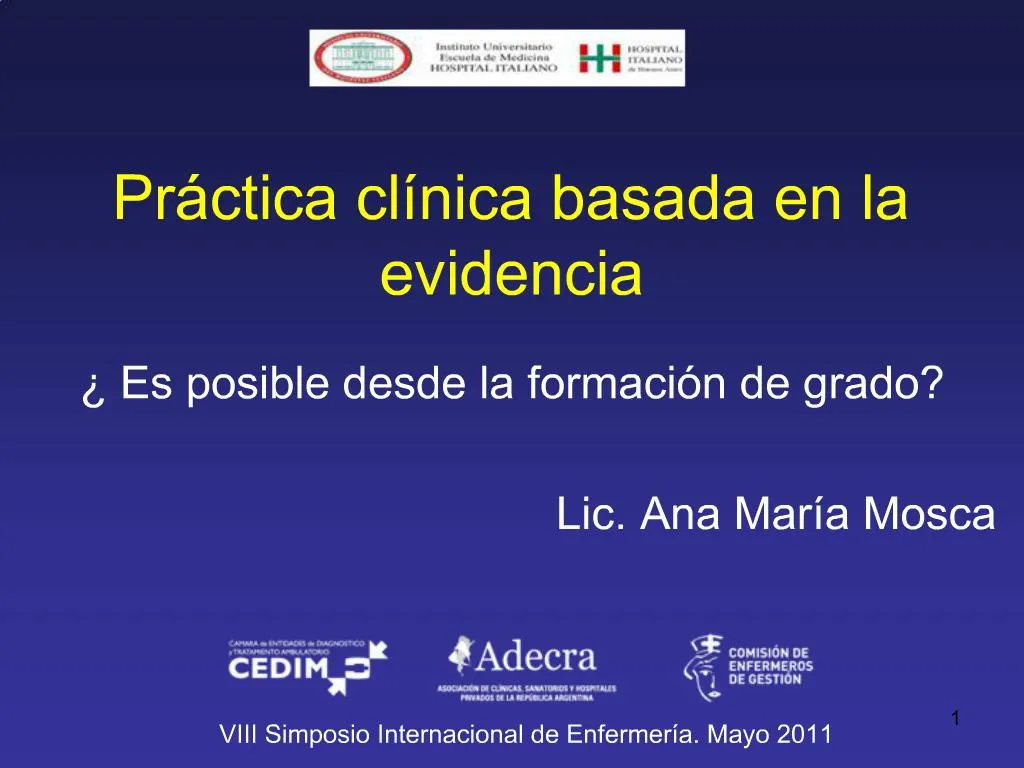 PPT Pr Ctica Cl Nica Basada En La Evidencia PowerPoint Presentation 