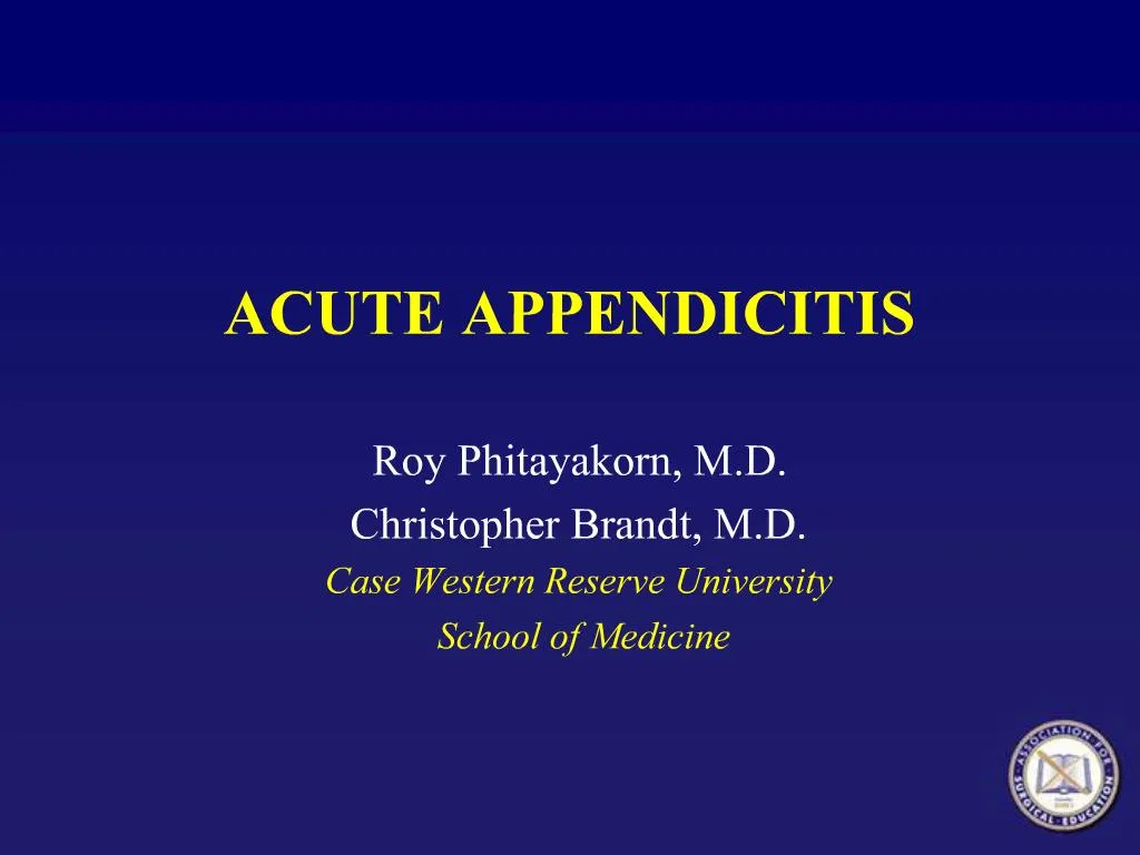 acute appendicitis presentation