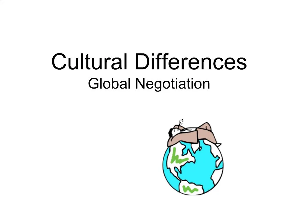 PPT - Cultural Differences Global Negotiation PowerPoint Presentation ...