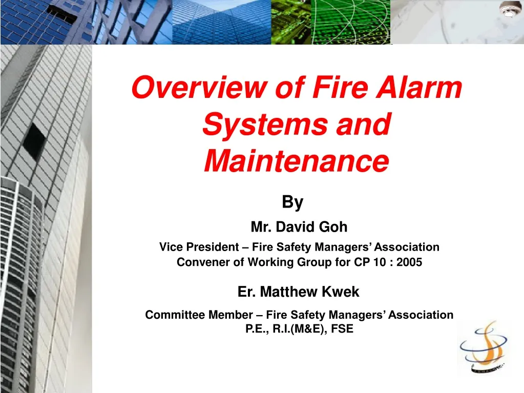 Ppt - Overview Of Fire Alarm Systems And Maintenance Powerpoint 