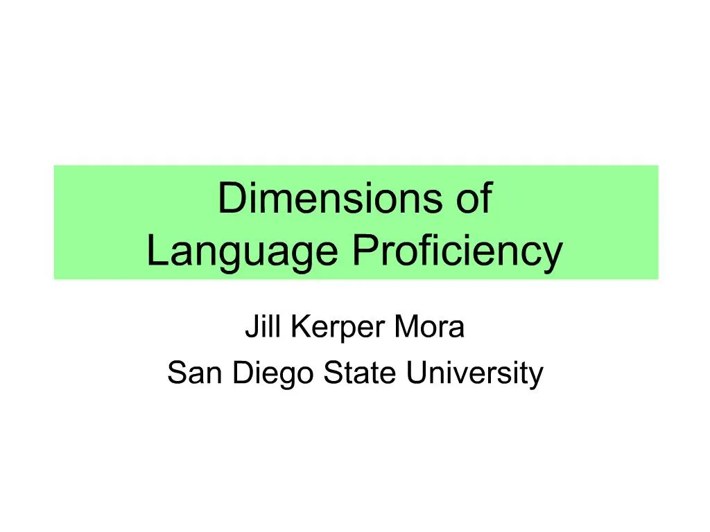 Four Dimensions Of Language