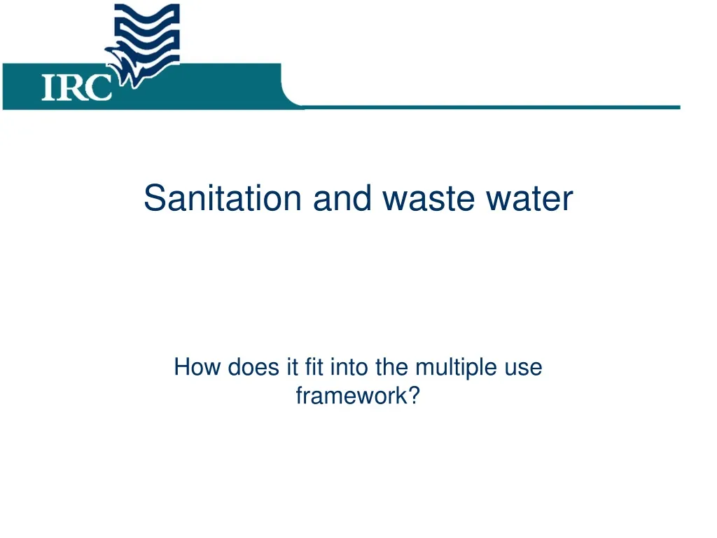 sanitation and waste water n.