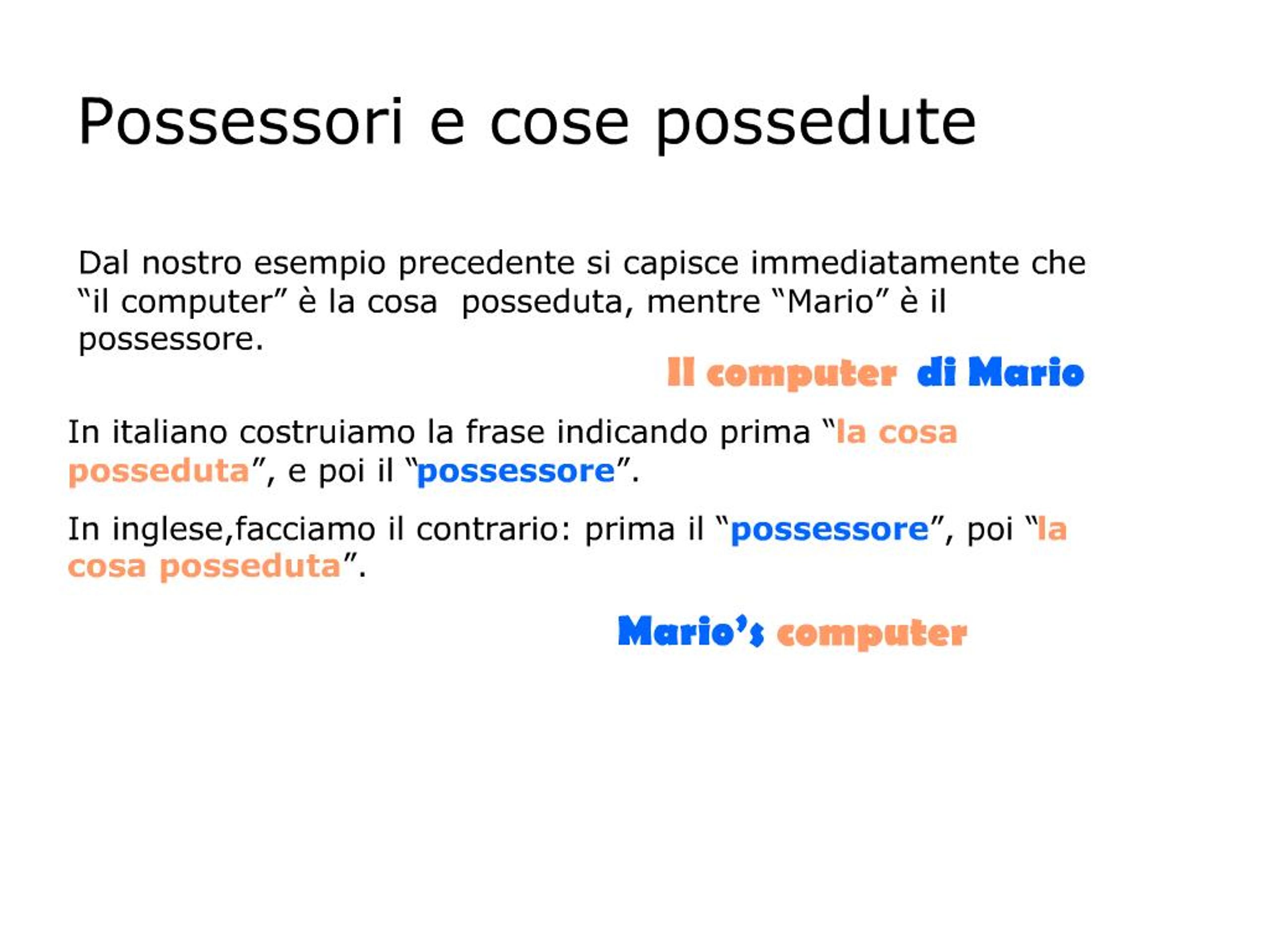 Ppt Il Genitivo Sassone Powerpoint Presentation Free Download Id