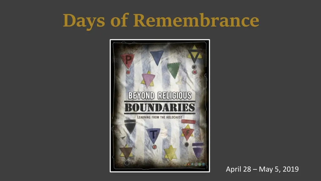 days of remembrance n.