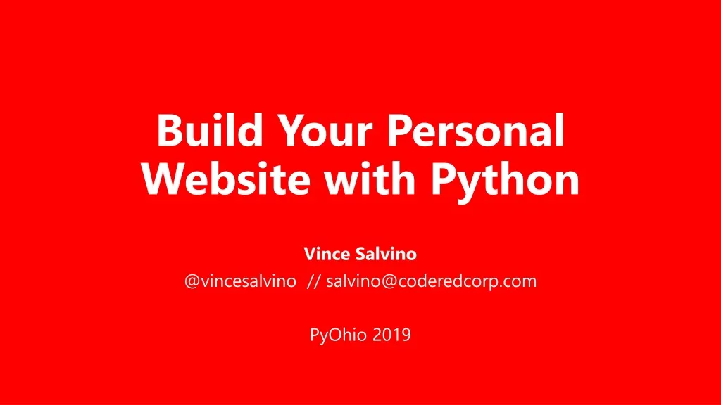 build your personal website with python n.