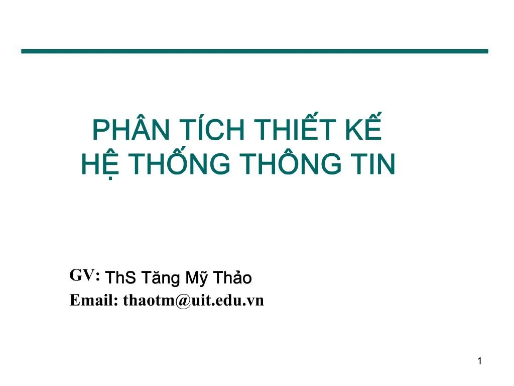 PPT - PH N T CH THIT K H THNG TH NG TIN PowerPoint Presentation, Free ...