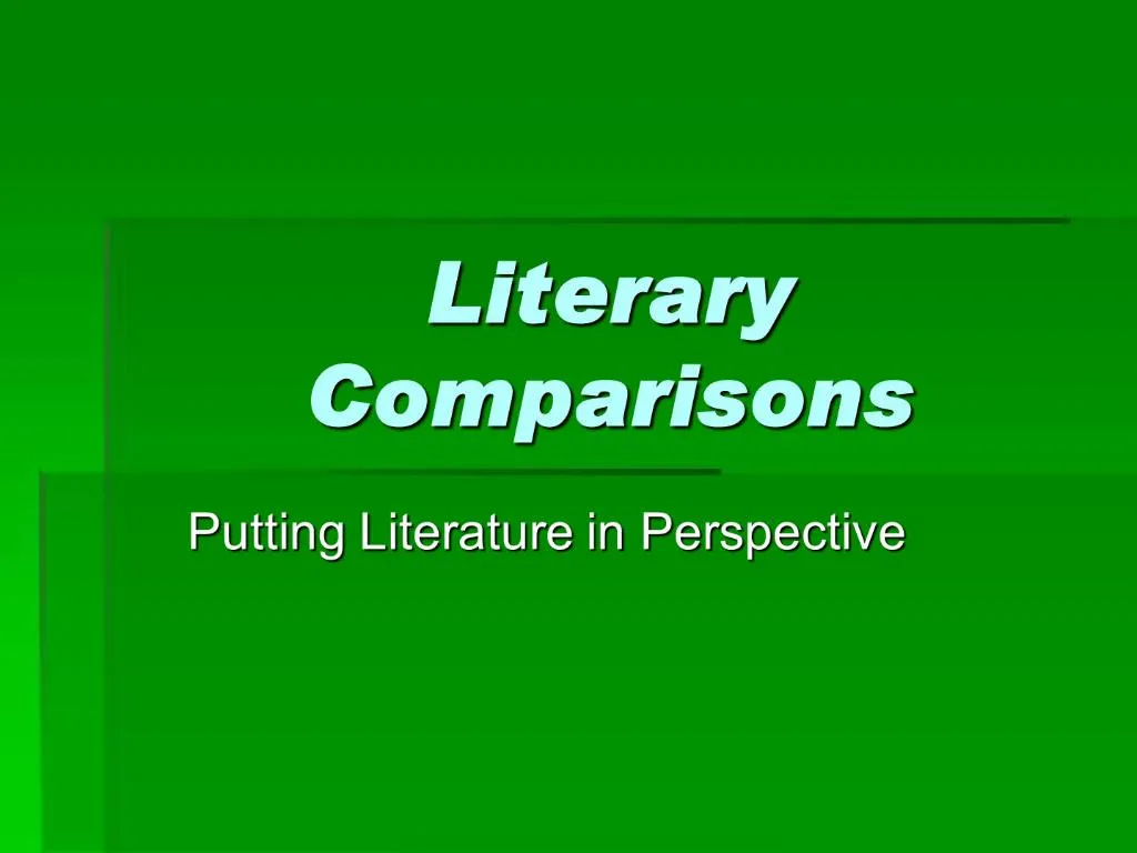 comparison in literature