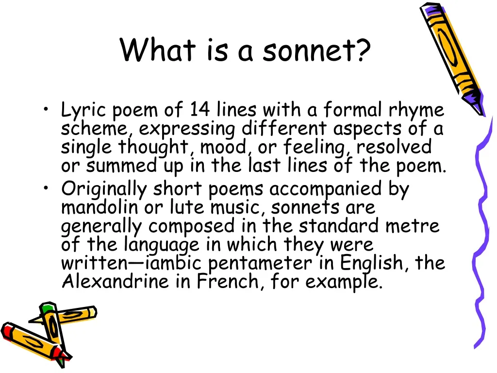what is a sonnet n.